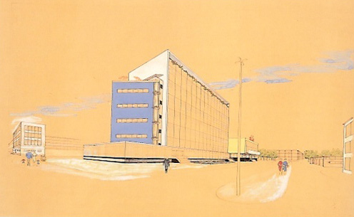 tekening Oud stadhuis Almelo